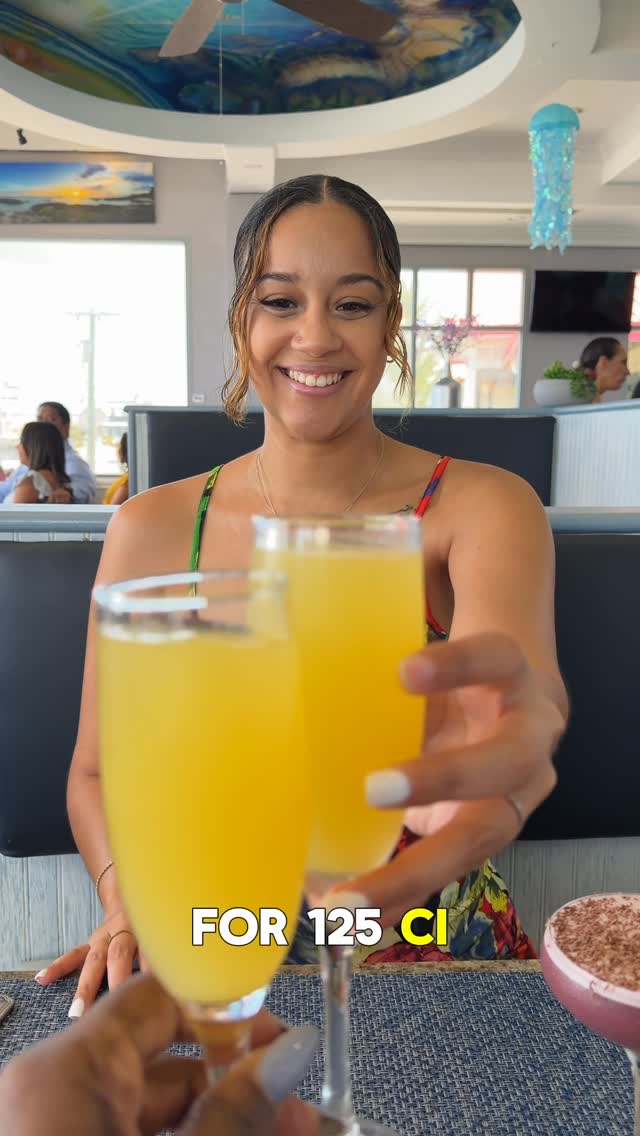 A cold island cocktail in hand at the SeaRock bar