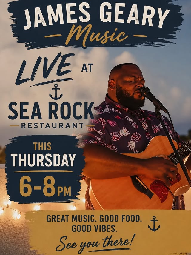 Live music night at SeaRock - a musician performing for the dining room